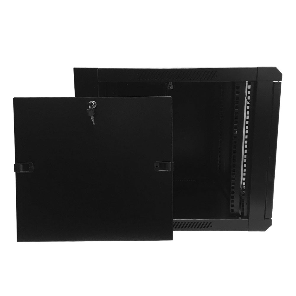 Wall Mount Cabinet 9U x 19.5 inch Usable Depth, Glass Door - Black – Generic – Wall Mount Cabinets (photo 5)