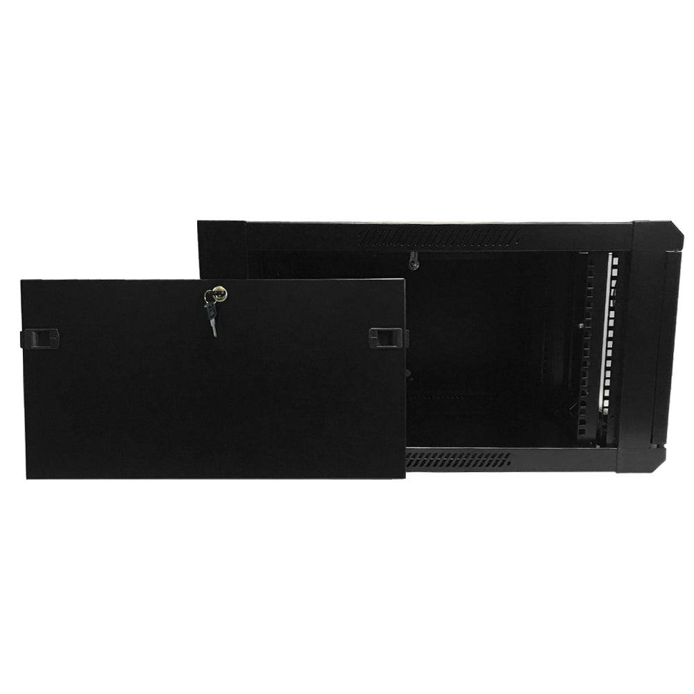 Wall Mount Cabinet 6U x 19.5 inch Usable Depth, Glass Door - Black – Generic – Wall Mount Cabinets (photo 4)