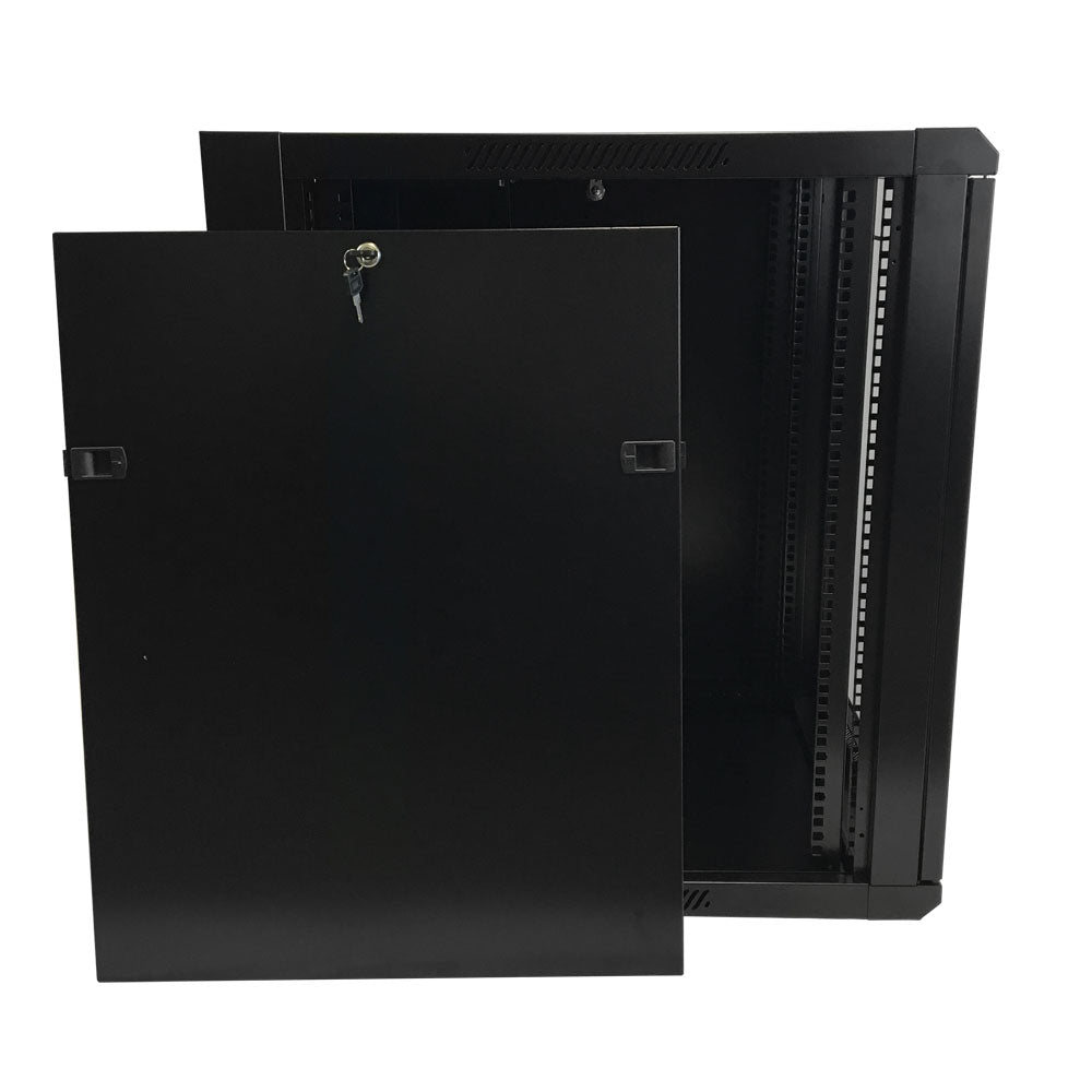 Wall Mount Cabinet 15U x 23 inch Usable Depth, Glass Door - Black – Generic – Wall Mount Cabinets (photo 5)
