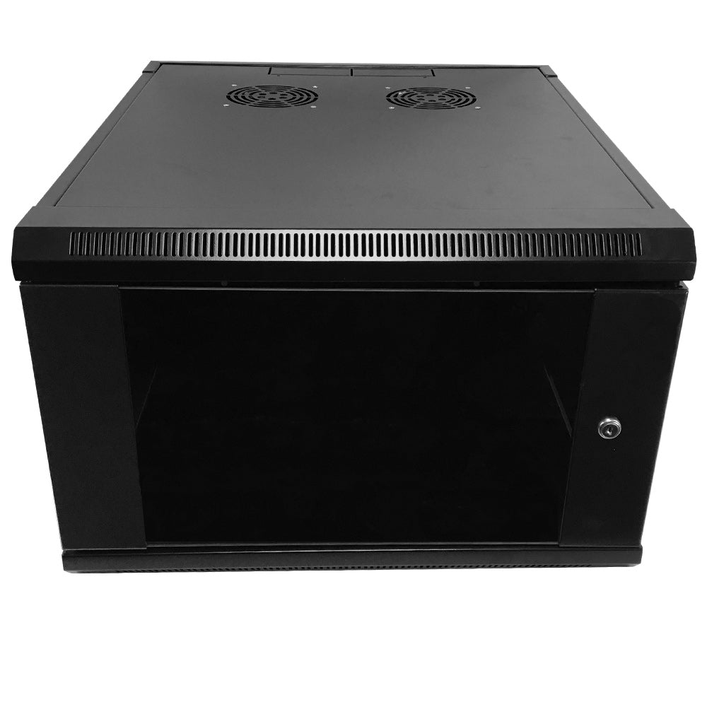 Wall Mount Cabinet 6U x 23 inch Usable Depth, Glass Door - Black – Generic – Wall Mount Cabinets (photo 2)