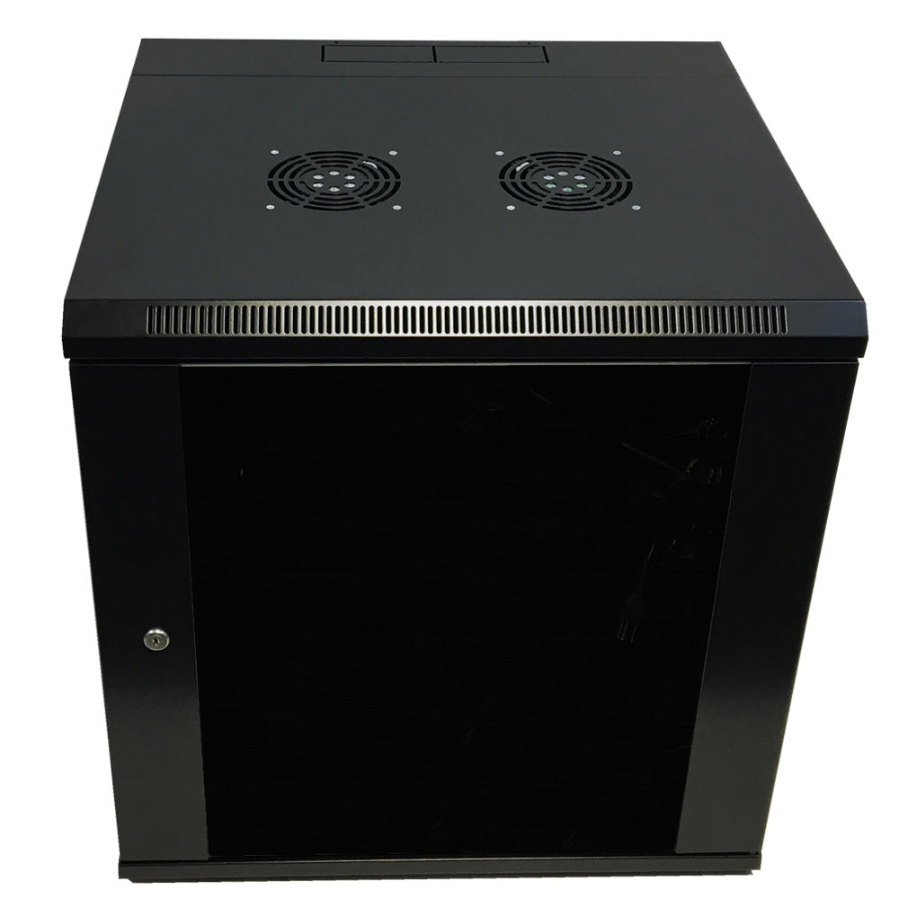 Wall Mount Swing-Out Cabinet 12U x 18.5 inch Usable Depth - Black – Generic – Wall Mount Cabinets (photo 2)