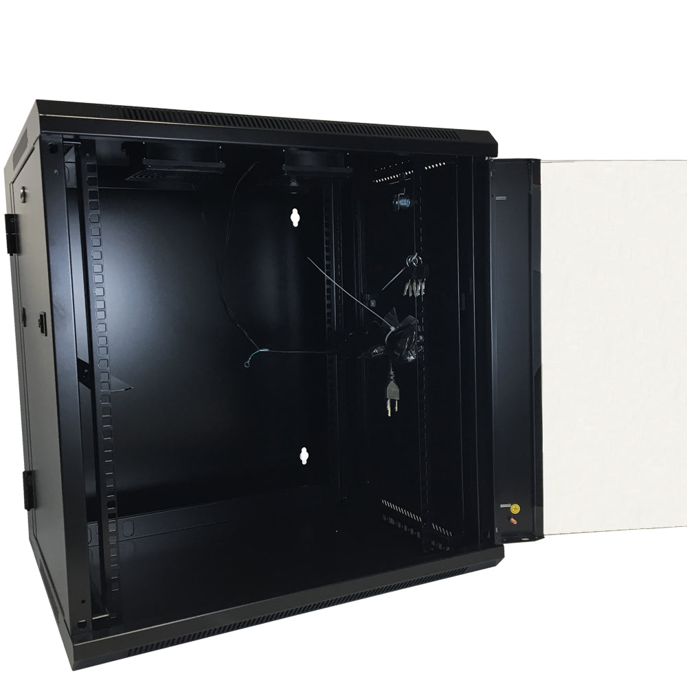 Wall Mount Swing-Out Cabinet 12U x 18.5 inch Usable Depth - Black – Generic – Wall Mount Cabinets (photo 3)