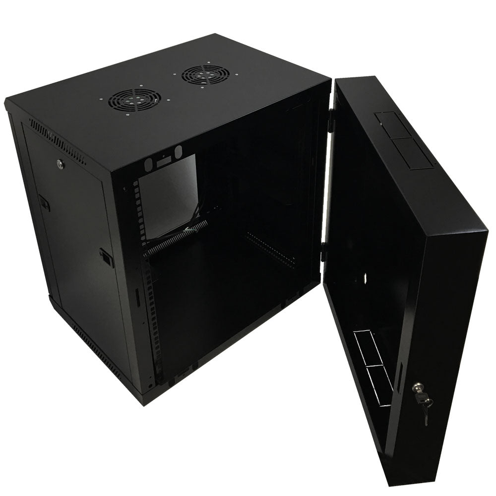 Wall Mount Swing-Out Cabinet 12U x 18.5 inch Usable Depth - Black – Generic – Wall Mount Cabinets (photo 5)