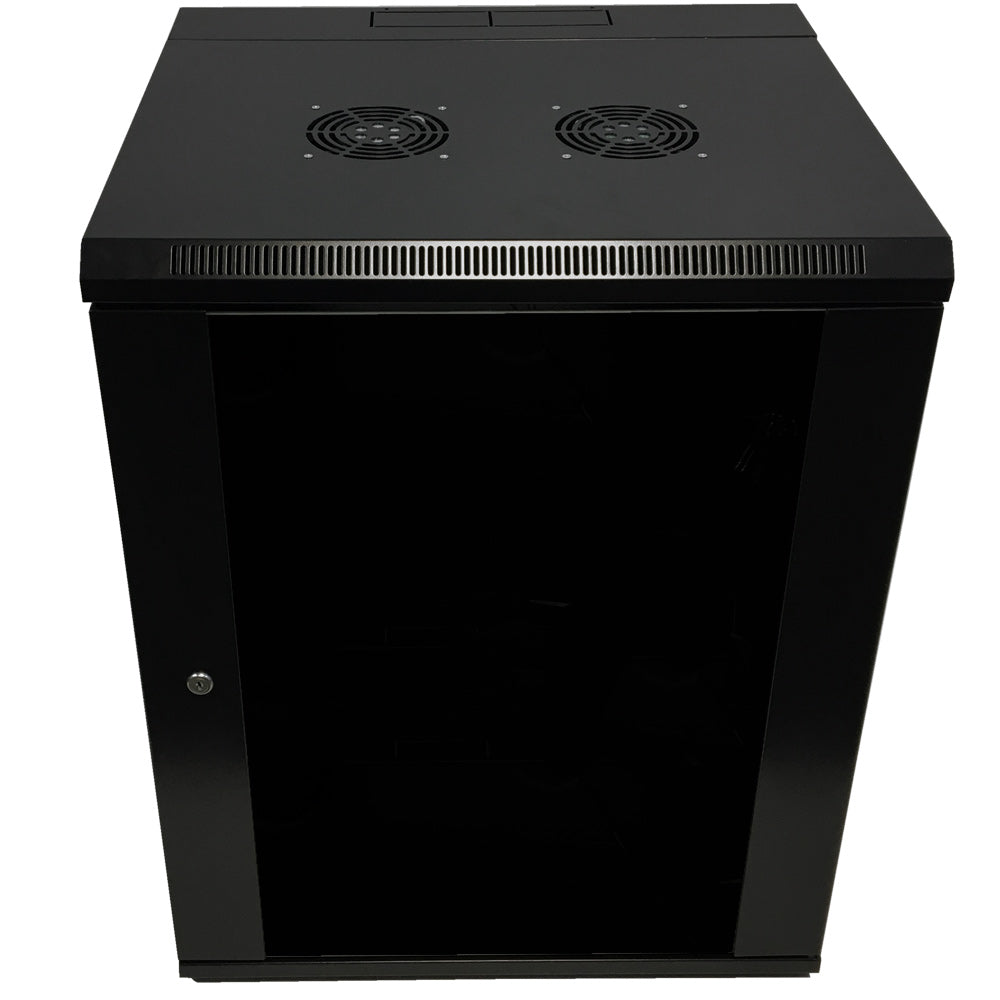 Wall Mount Swing-Out Cabinet 15U x 18.5 inch Usable Depth - Black – Generic – Wall Mount Cabinets (photo 2)