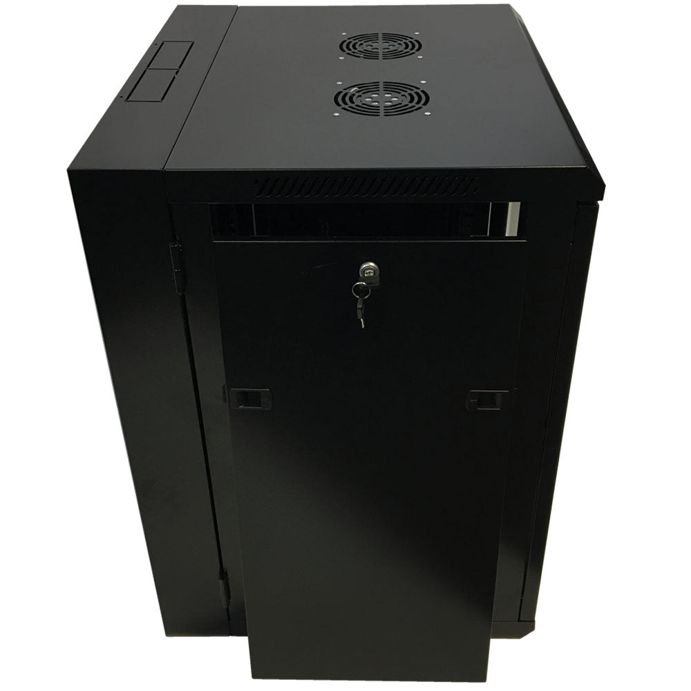 Wall Mount Swing-Out Cabinet 15U x 18.5 inch Usable Depth - Black – Generic – Wall Mount Cabinets (photo 4)
