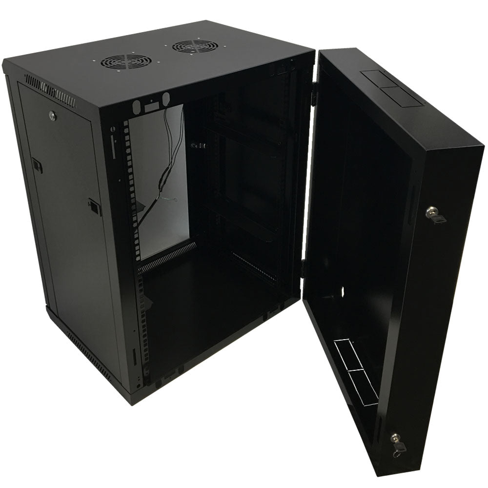 Wall Mount Swing-Out Cabinet 15U x 18.5 inch Usable Depth - Black – Generic – Wall Mount Cabinets (photo 5)