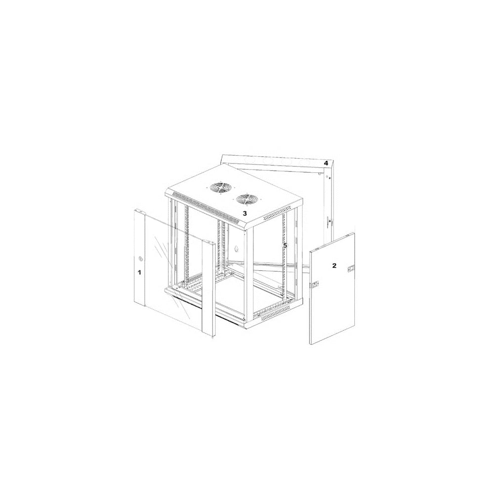 Wall Mount Swing-Out Cabinet 9U x 18.5 inch Usable Depth - Black – Generic – Wall Mount Cabinets (photo 5)