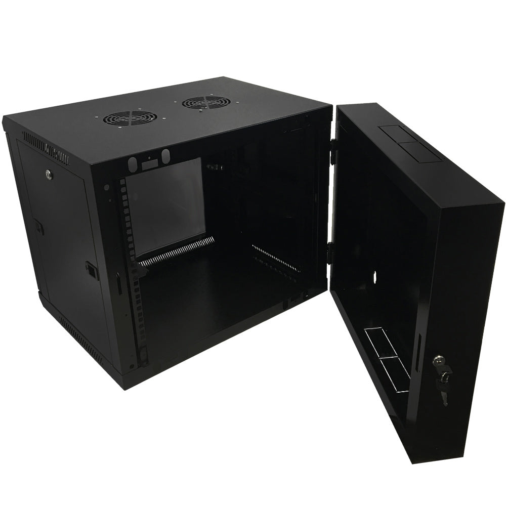 Wall Mount Swing-Out Cabinet 9U x 18.5 inch Usable Depth - Black – Generic – Wall Mount Cabinets (photo 4)