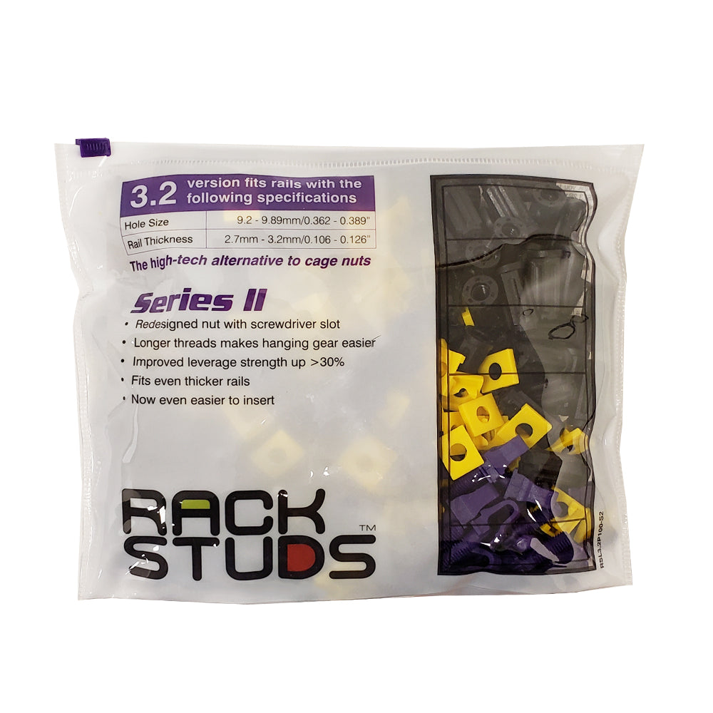 Rack Studs Series II - Purple (Rail Thickness 2.7mm to 3.2mm) – Generic – Screws, Cage Nuts & Accessories (photo 3)