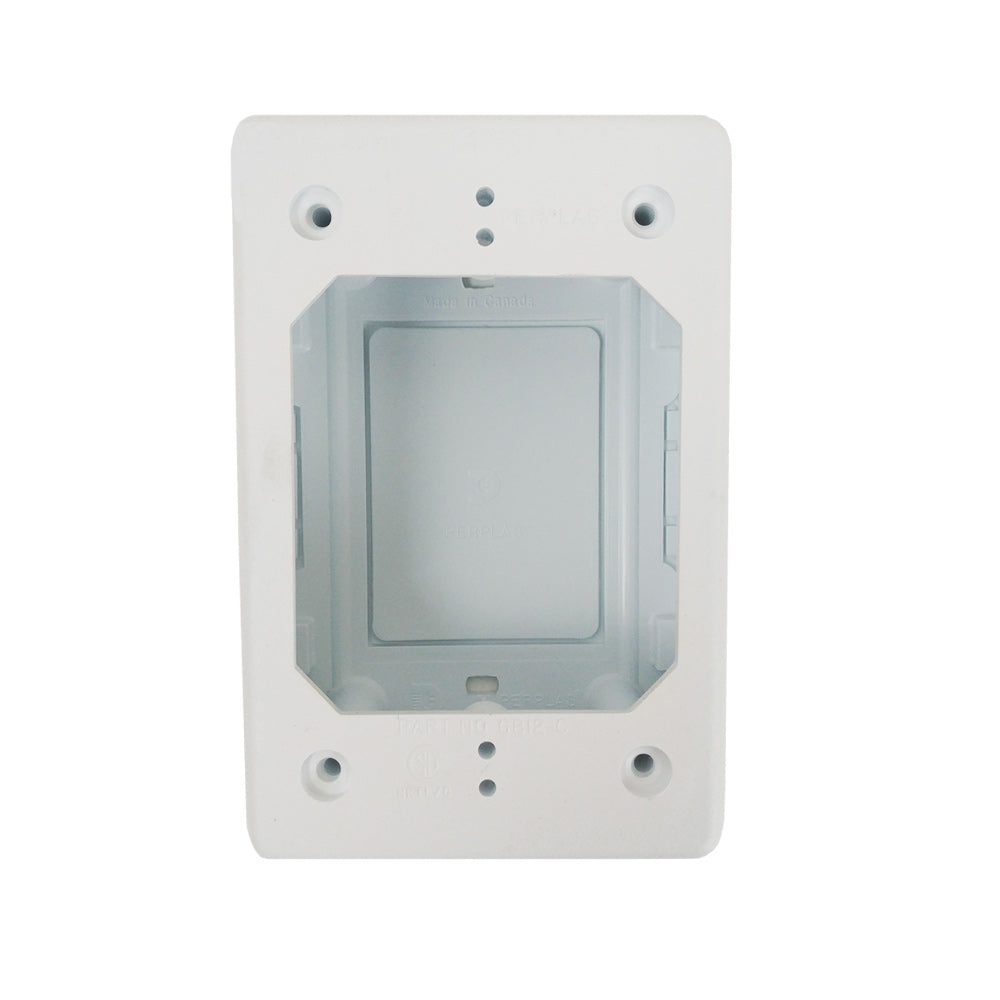 Perplas Raceway Single Gang Box - White – Generic – Raceway Accessories