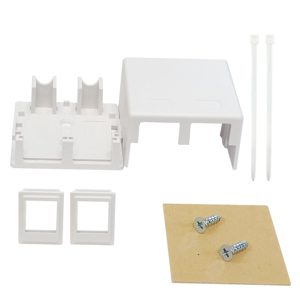 Surface Box 2 Port White – Generic – Surface Boxes (photo 2)