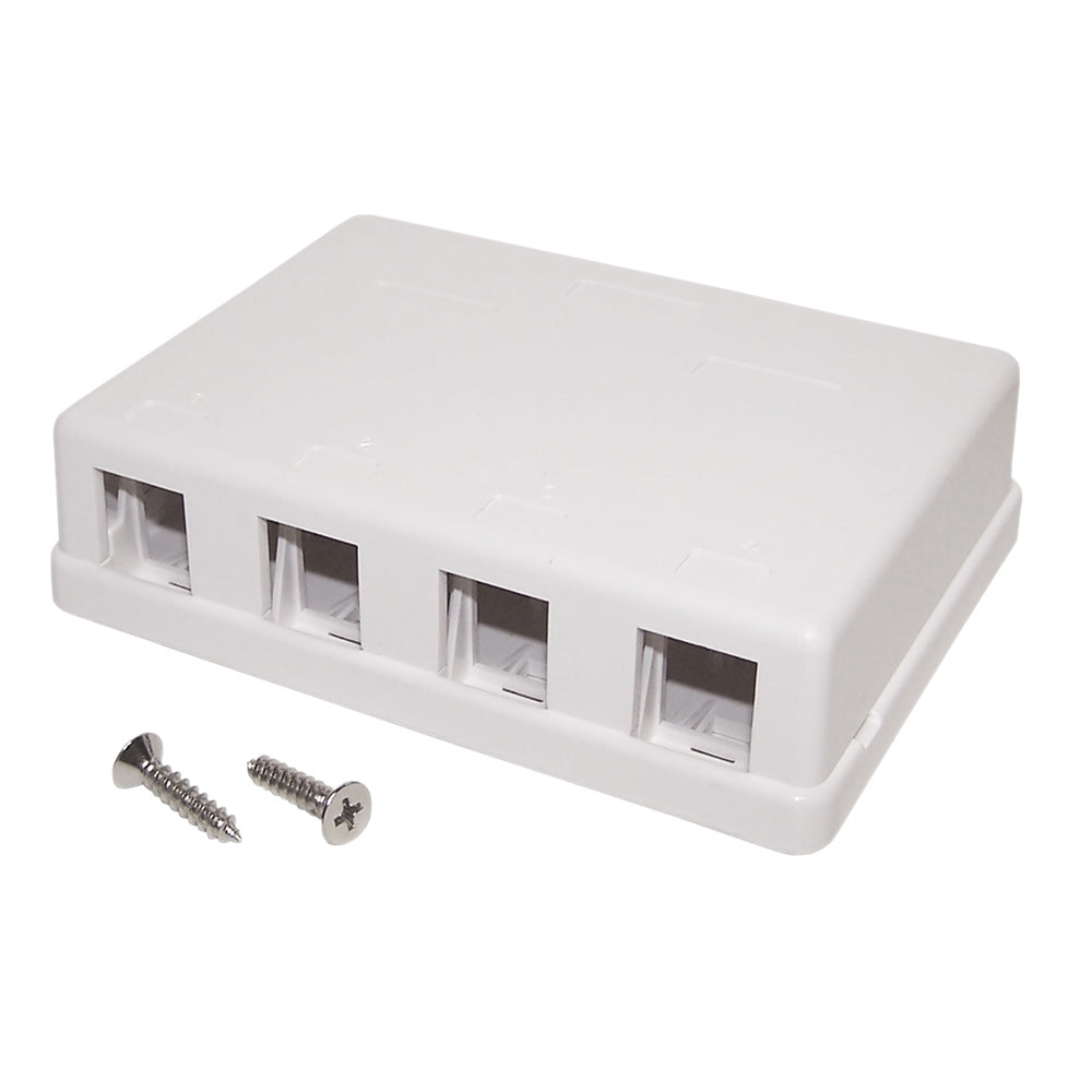 Surface Box 4 Port White – Generic – Surface Boxes
