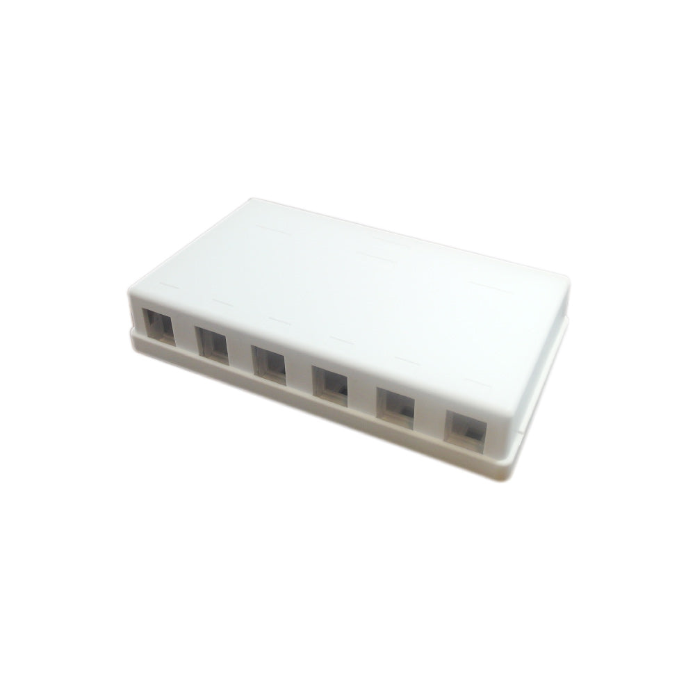 Surface Box 6 Port White – Generic – Surface Boxes