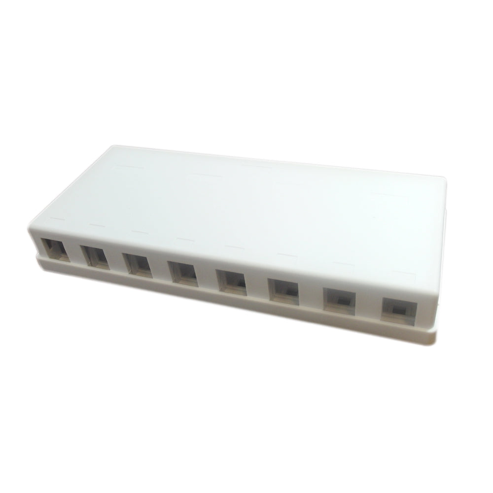 Surface Box 8 Port White – Generic – Surface Boxes