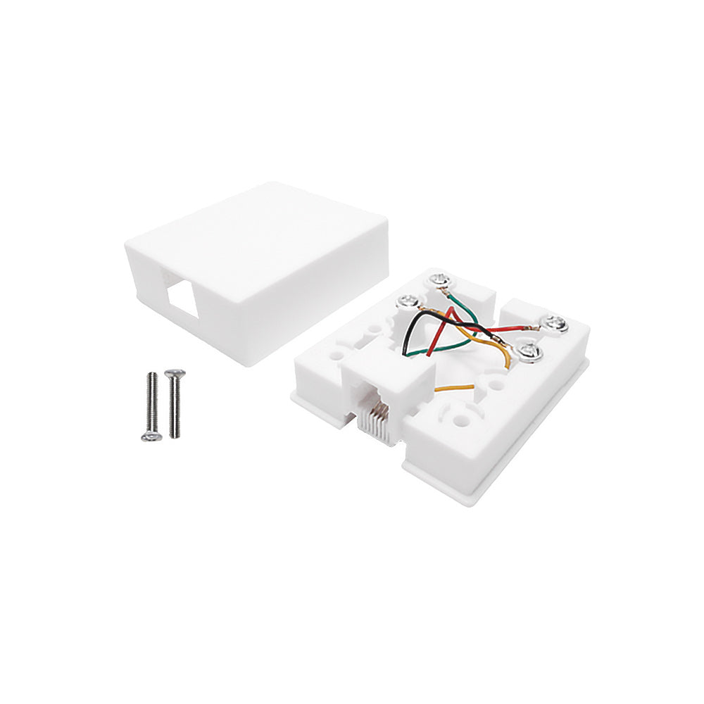 1 Port RJ11 Telephone Surface Mount Box - White – Generic – Surface Boxes (photo 2)