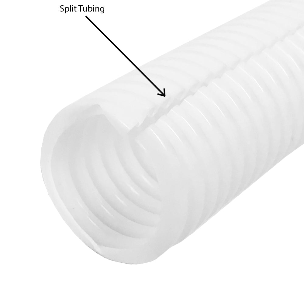 100ft 2 inch Corrugated White Split Loom – Generic (photo 2)