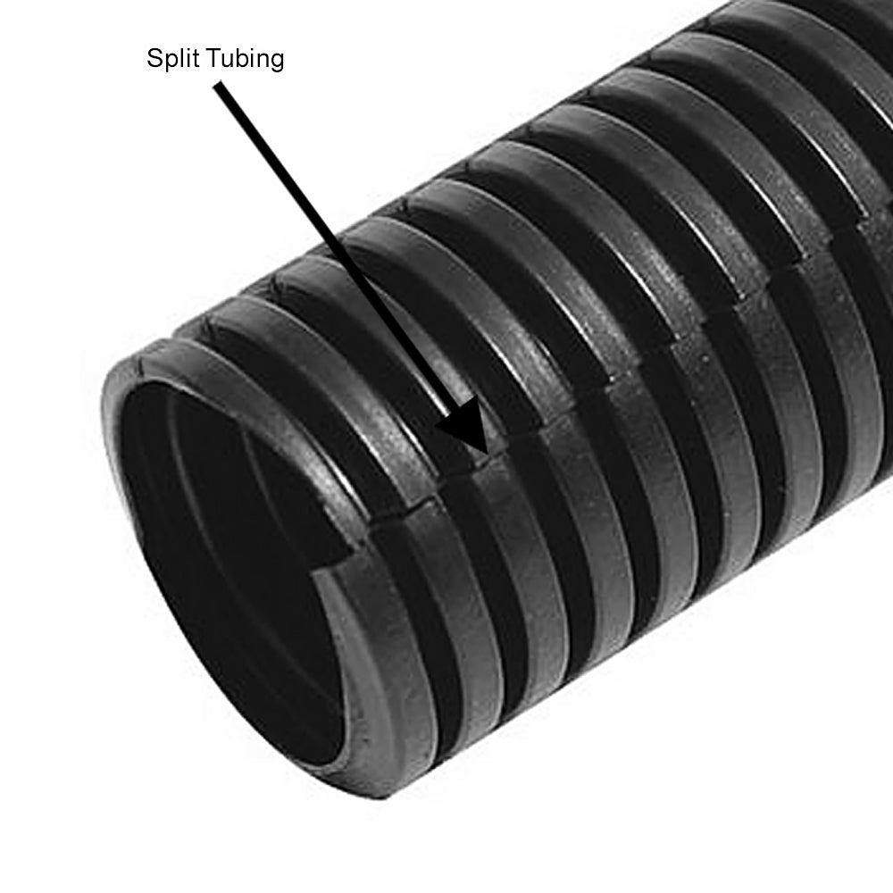 100ft 2 inch Corrugated Black Split Loom – Generic (photo 2)