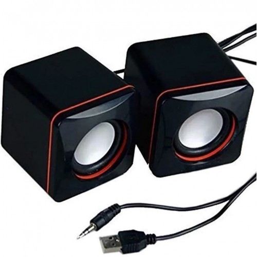 Red Line Cube Speaker, USB Power/Audio Output – Generic – 2.0 pcs Speaker