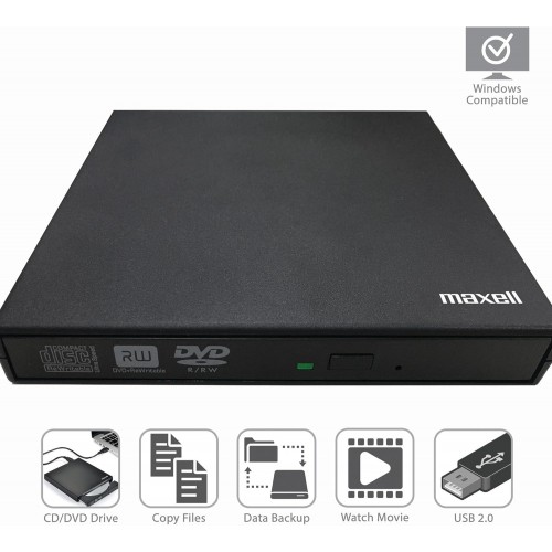 (USB2.0) Maxell 199695 External Slim 8X DVD Writer, New – Generic – Storage (photo 2)