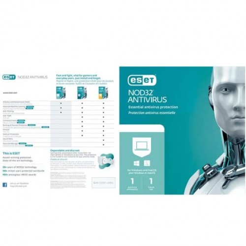 ESET NOD32 Antivirus V11 1device/1yr Sleeve PKC (BIL) PC/MAC/Linux – Anti-Virus & Security