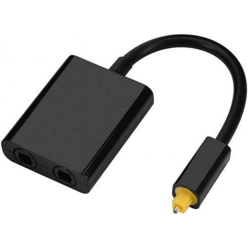Toslink Digital Optical Audio Y Cable M/2F – Generic