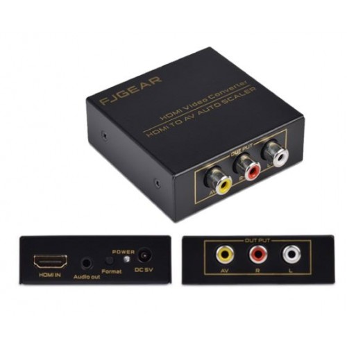 HDMI to AV Audio Video CVBS Auto Scaler HD Video Converter For TV DVD 1080P – Generic – Converters