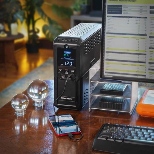 Cyberpower 1500VA/900W UPS 12-Outlets Mini Tower, New, CP1500AVRLCD3 – Cyber Power (photo 3)