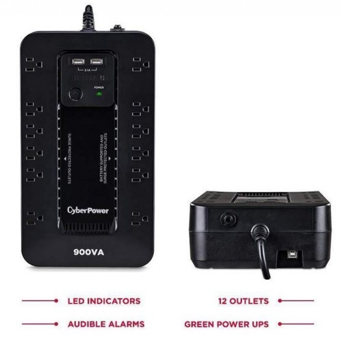 CyberPower ST900U 900VA/500W 12-Outlets/2-USB UPS (New) – Cyber Power (photo 2)