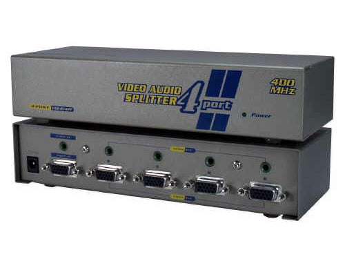 4-Port VGA Video Splitter with 3.5mm Audio - 2048x1536 – Generic – Video Boxes