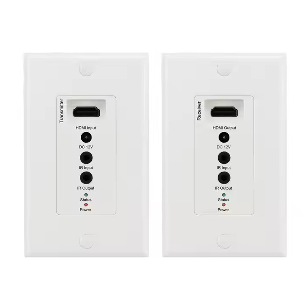 HDMI Wall Plate Extender Over CAT5E/CAT6 UTP Cable 50M - IR - 1080p – Generic – Video Boxes (photo 2)