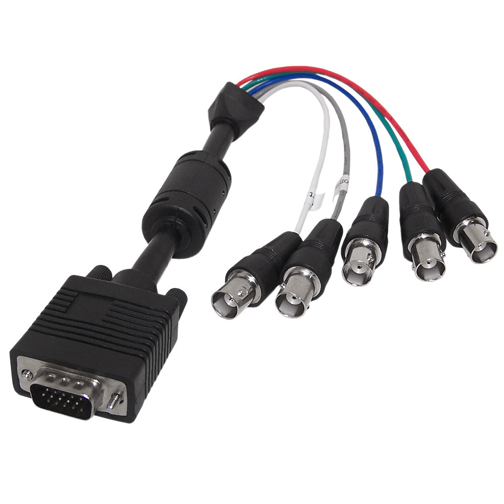 1ft SVGA Male to 5 x BNC Female Cable – Generic – VGA Cable