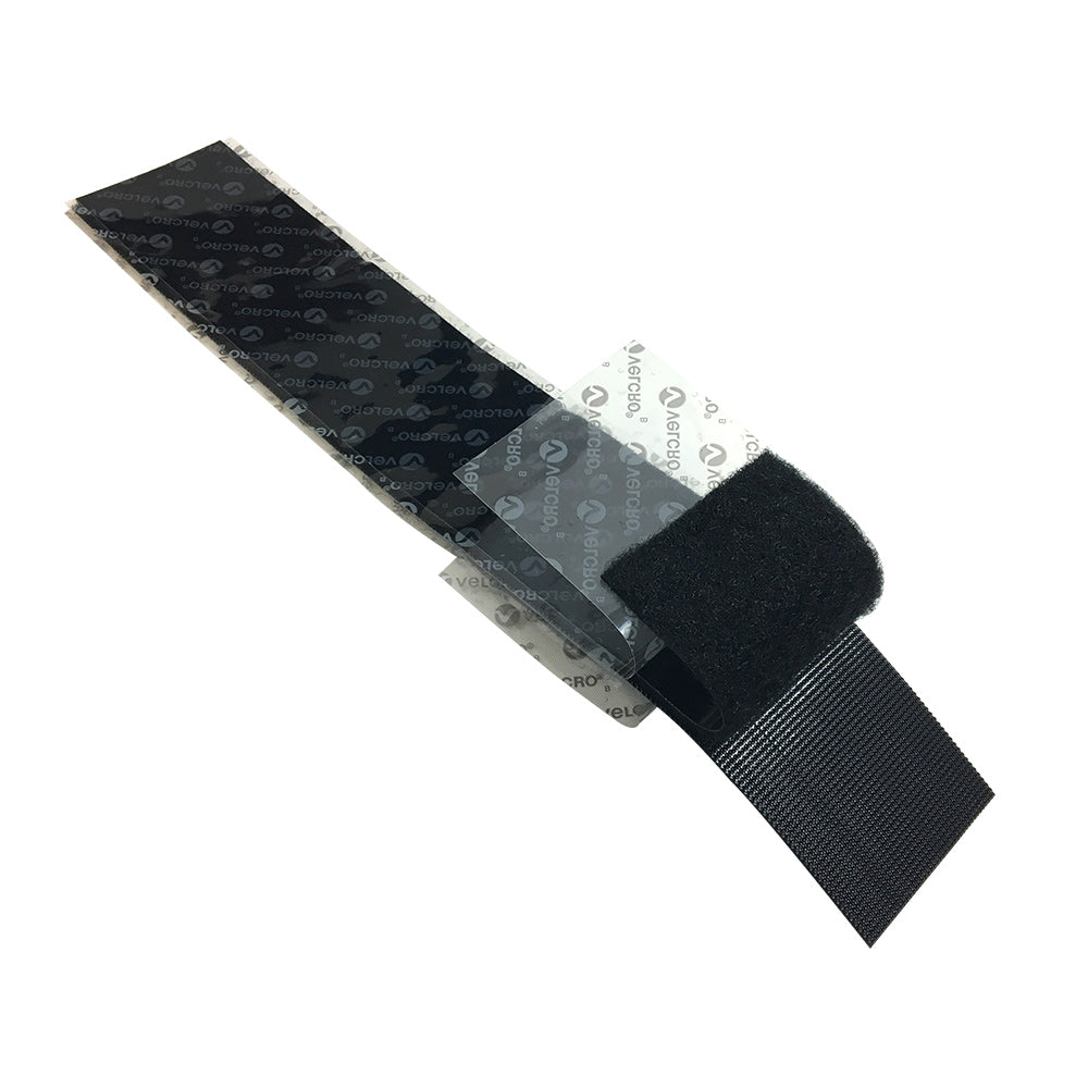 12 inch x 2 inch Rip-Tie Industrial Adhesive Back Wrap Velcro Strips - Black (5 mated pairs) – Generic – Hook-and-Loop Wraps & Fasteners