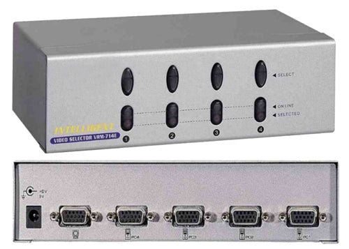 4-Port VGA Video Switch (4 Inputs - 1 Output Selector) – Generic – Video Boxes