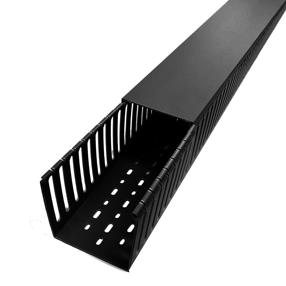 6ft Plastic Wiring Duct with Cover 4x4 – Generic
