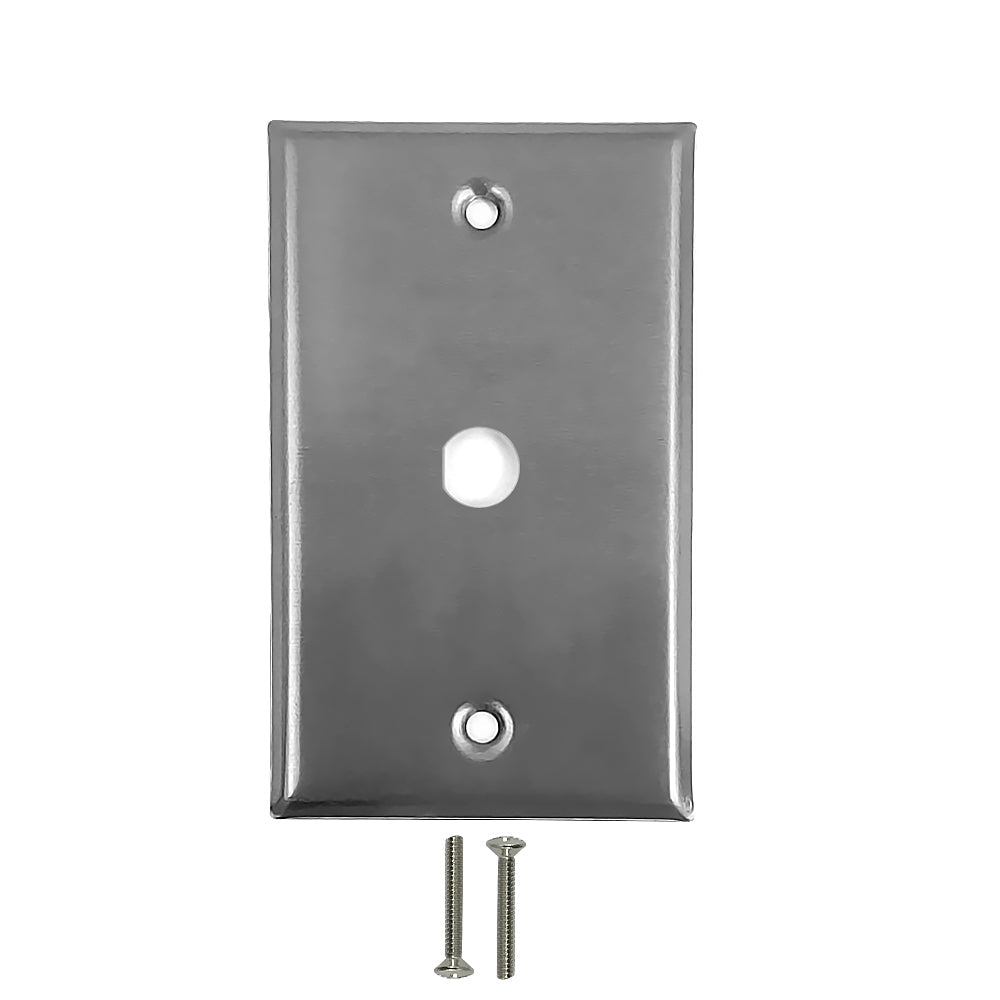 Single Gang - 1x BNC D-Cut - Stainless Steel Wall Plate – Generic