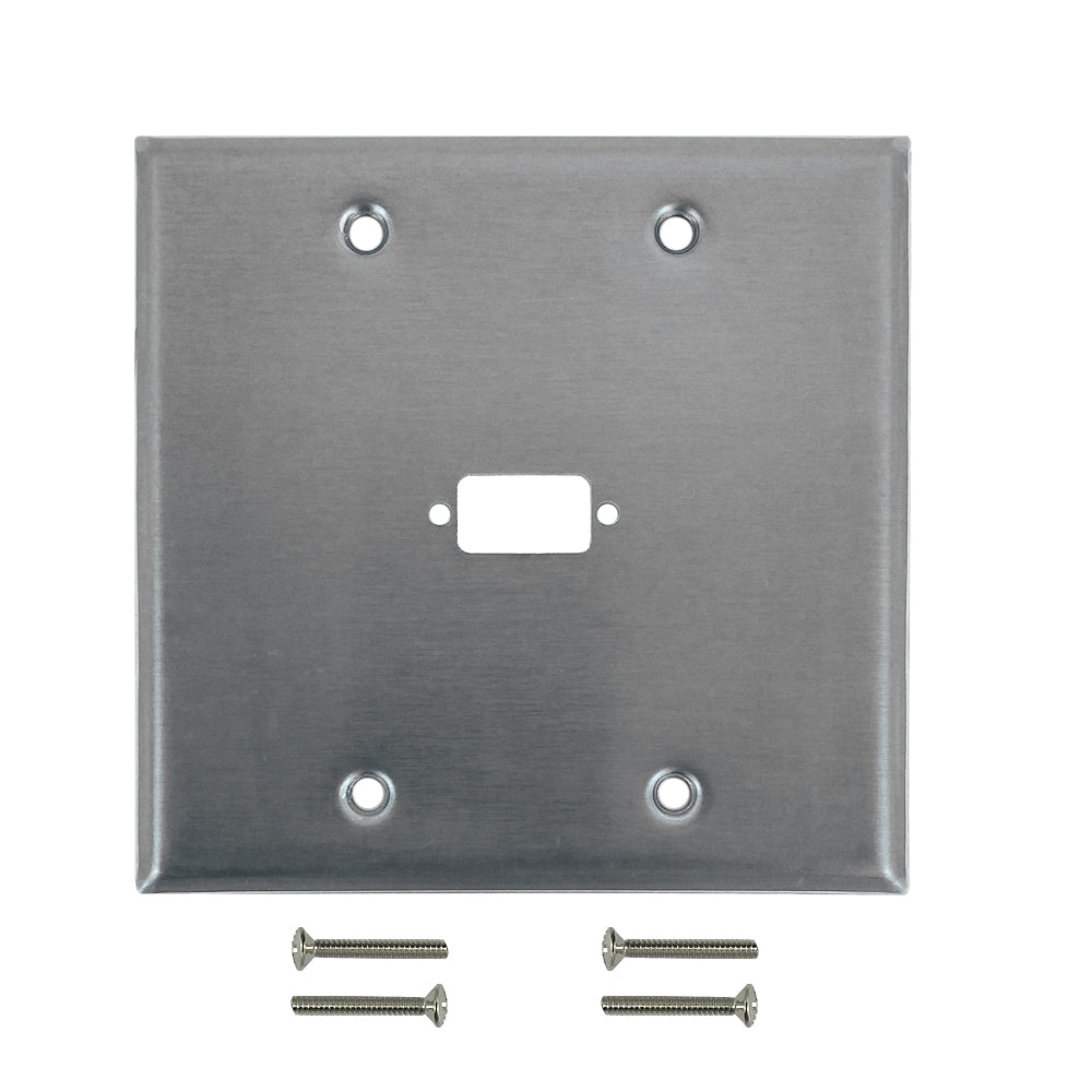 Double Gang - 1x ICDB Cutout - Stainless Steel Wall Plate – Generic