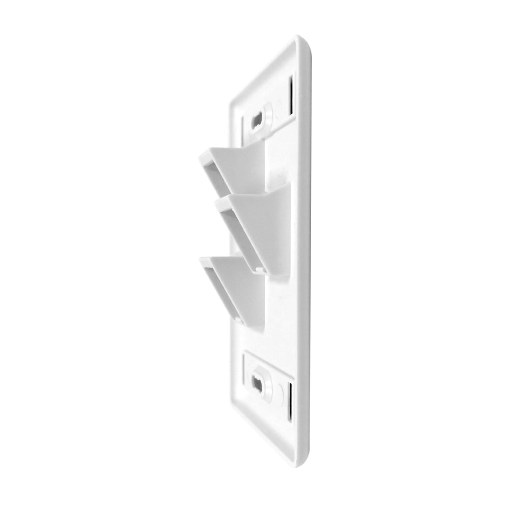 Wall Plate, 3-Port Angled Keystone - White – Generic – Standard Wall Plates (photo 2)