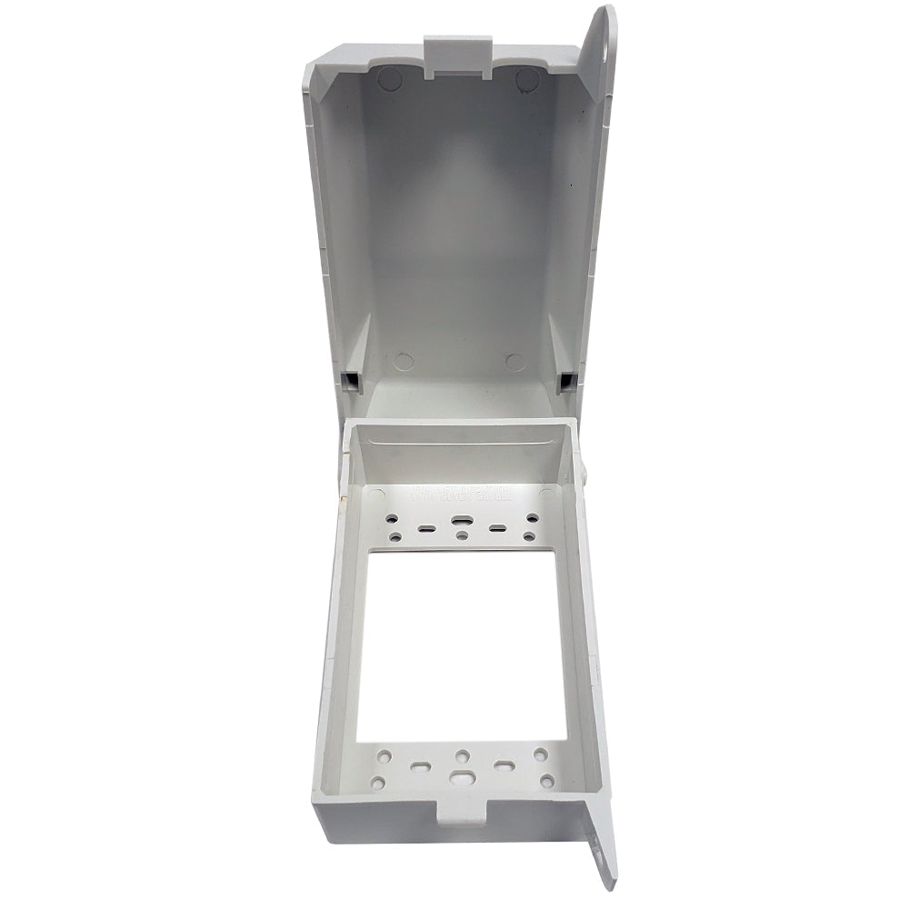 Outdoor Weather Proof Outlet Box, Single Gang - Vertical - White – Generic – Surface Boxes (photo 2)