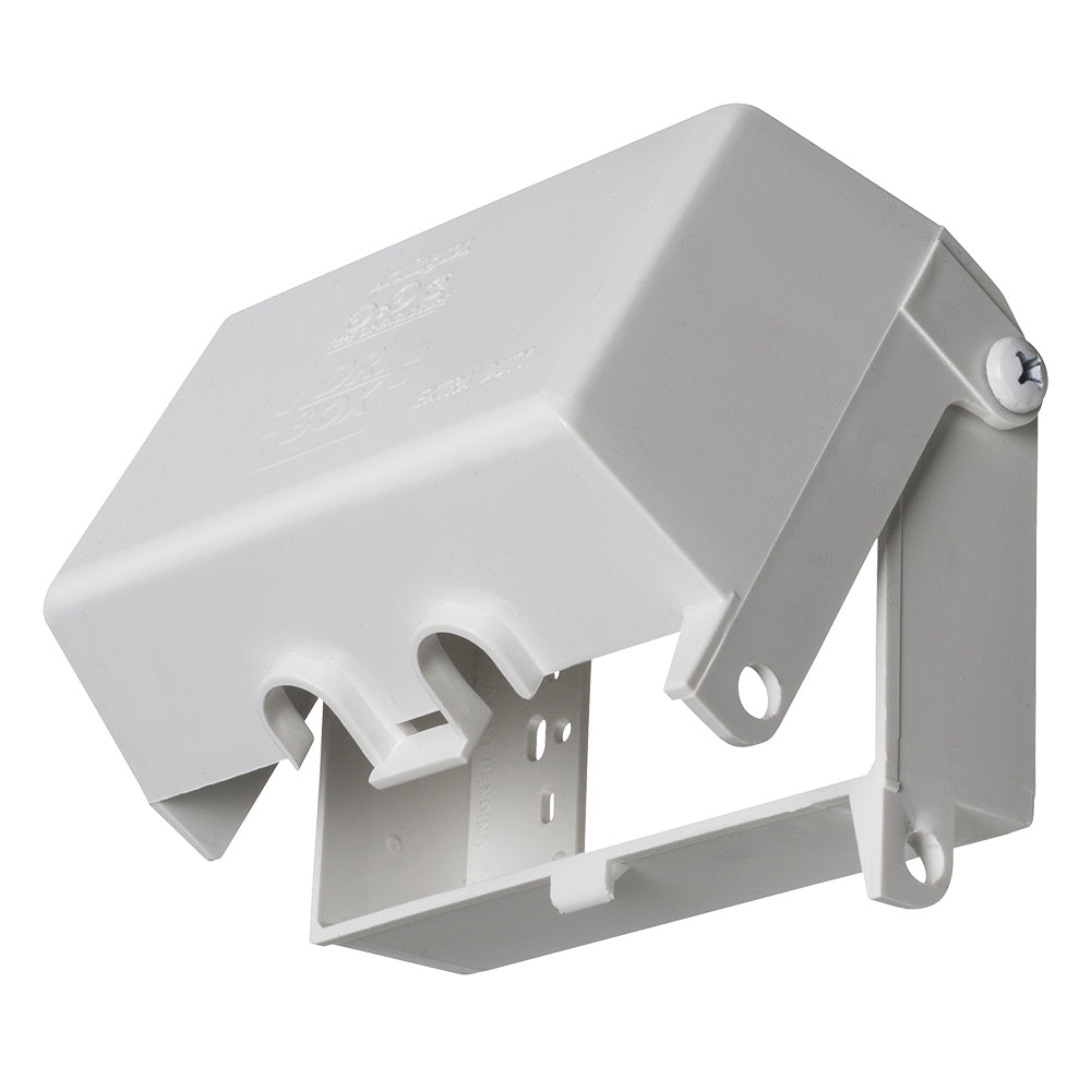 Outdoor Weather Proof Outlet Box, Single Gang - Horizontal - White – Generic – Surface Boxes