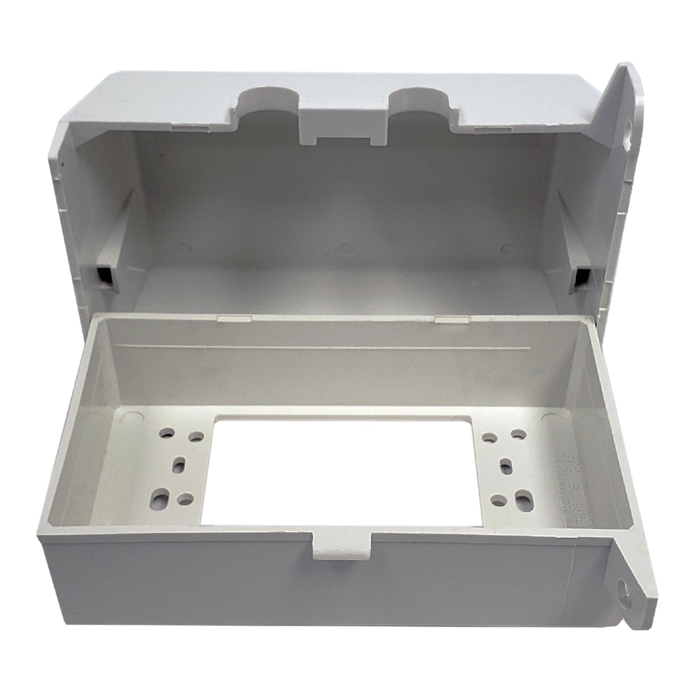 Outdoor Weather Proof Outlet Box, Single Gang - Horizontal - White – Generic – Surface Boxes (photo 2)