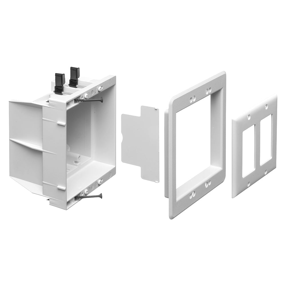 Recessed Box, Double Gang - Enclosed Back for A/V or Power – Generic – Electrical Boxes