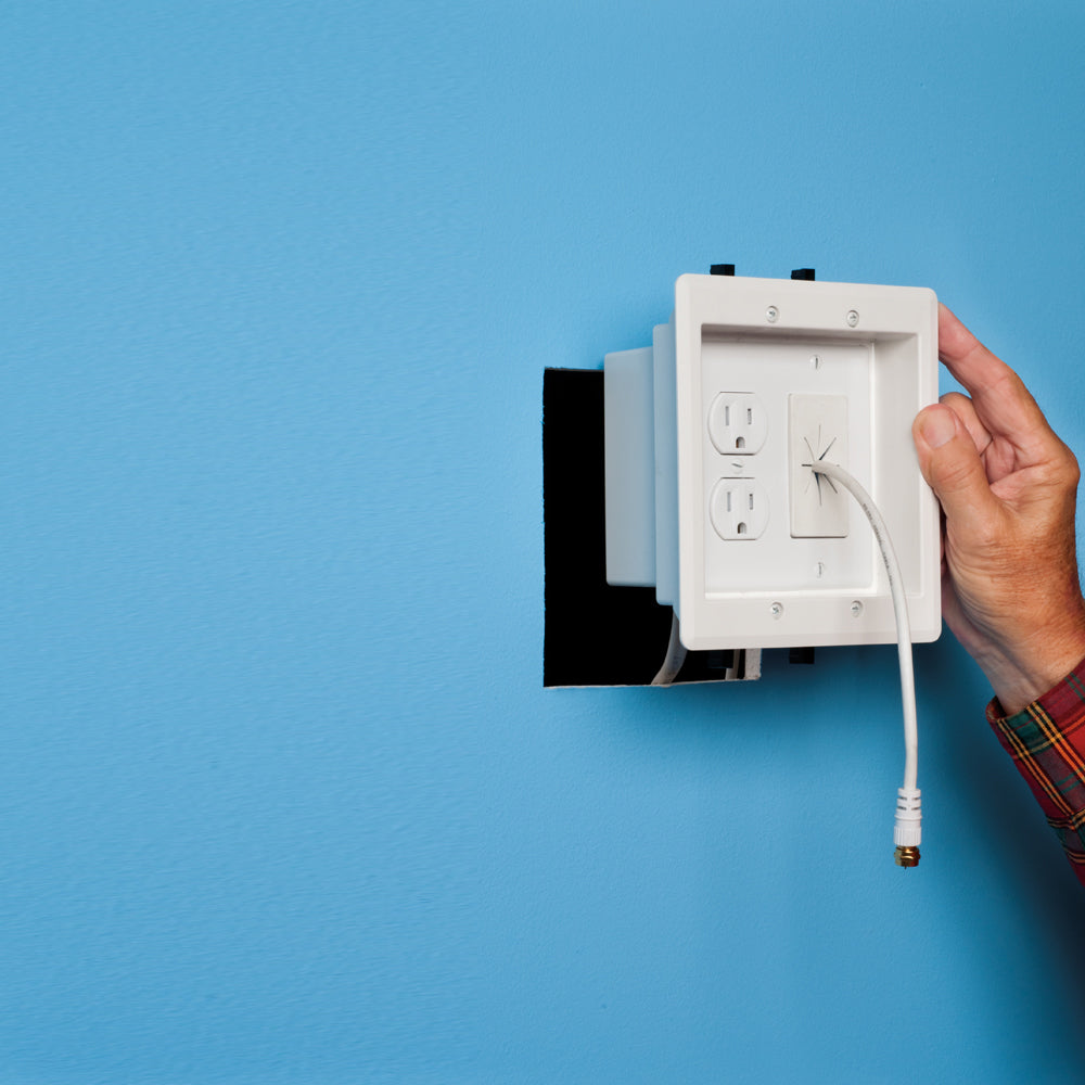 Recessed Double Gang Power plus Low-Voltage Bridge Kit – Generic – Power Outlets (photo 2)