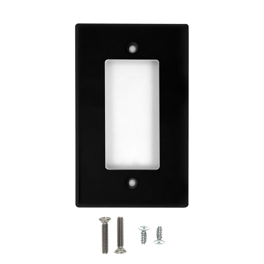Decora Single Gang Wall Plate - Black – Generic