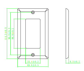Decora Single Gang - Stainless Steel Wall Plate – Generic – Decora Wall Plates & Straps (photo 2)