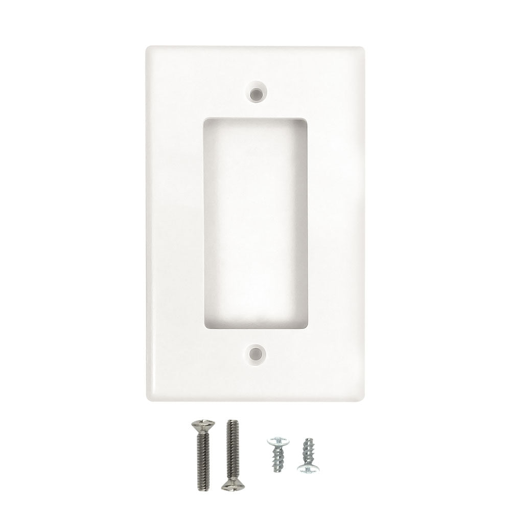 Decora Single Gang Wall Plate - White – Generic