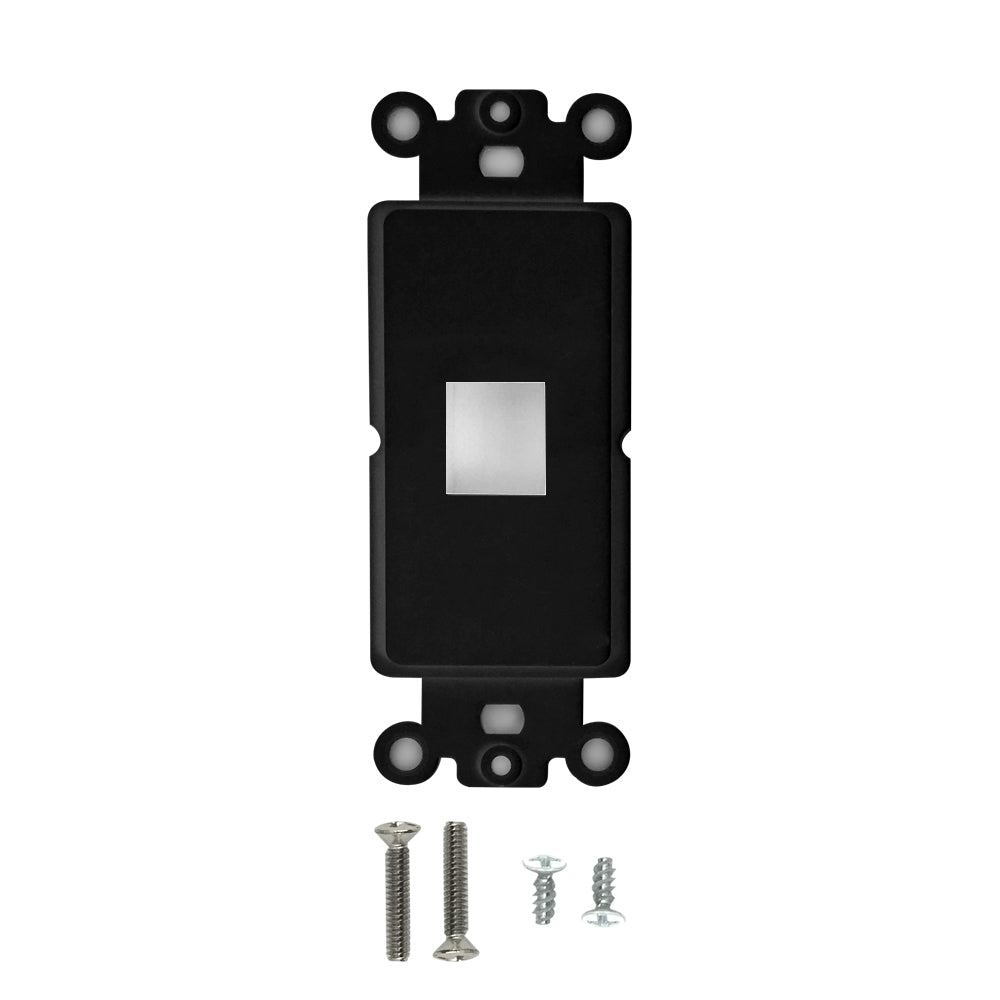 Decora Strap 1-Port Keystone - Black – Generic