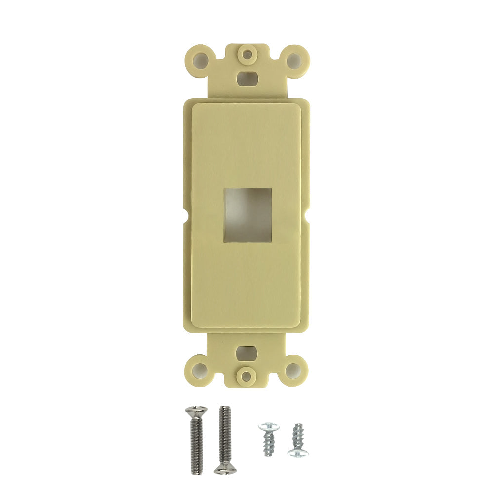 Decora Strap 1-Port Keystone - Ivory – Generic – Decora Wall Plates & Straps