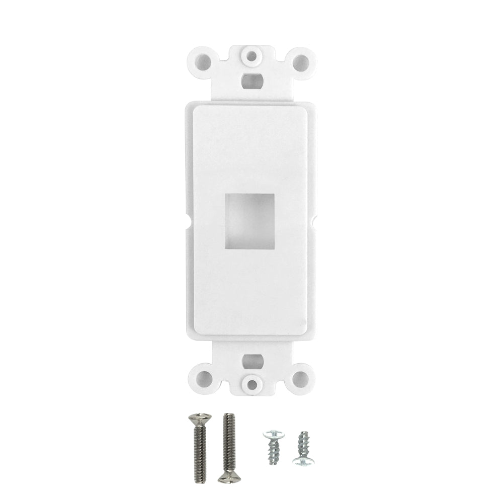 Decora Strap 1-Port Keystone - White – Generic – Decora Wall Plates & Straps