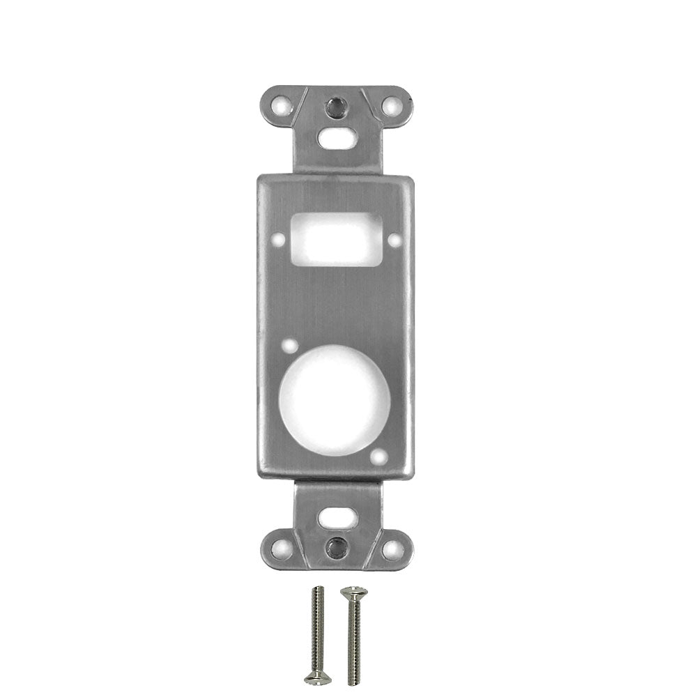Decora Strap 1x DB9 Cutout - 1x XLR Cutout - Stainless Steel Wall Plate – Generic