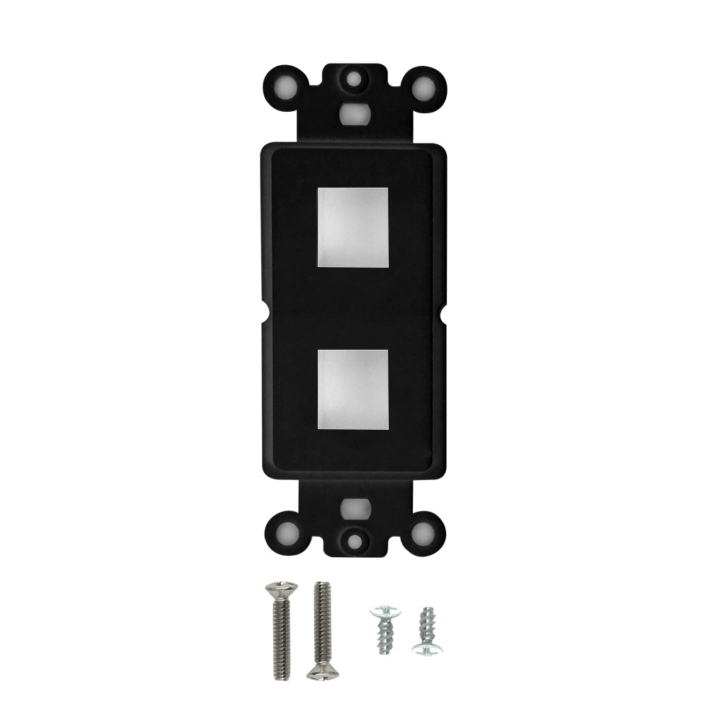 Decora Strap 2-Port Keystone - Black – Generic – Decora Wall Plates & Straps